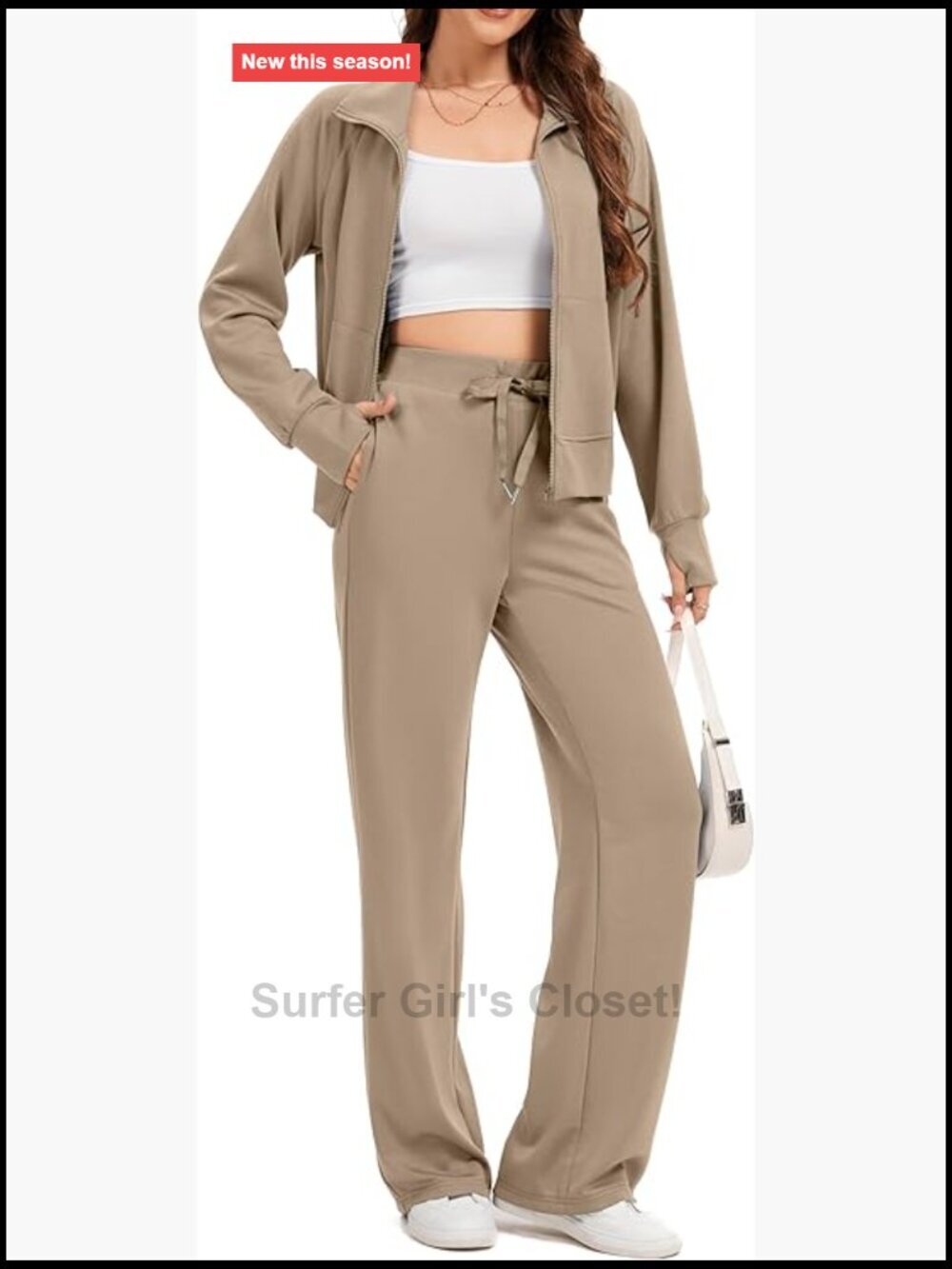 Zip Up Sweatshirt and Wide Leg Sweatpant Lounge Set Tracksuit